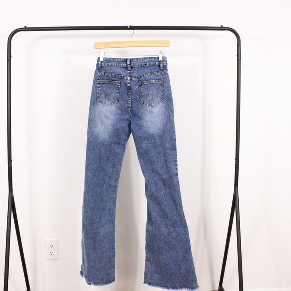 Flare High Rise Jeans with raw hem - size 26 - Tall girl friendly - Picture 6 of 7